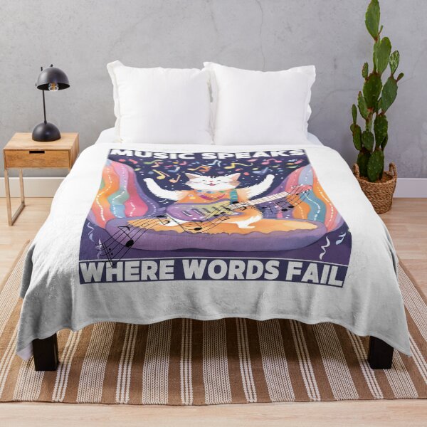 Item preview, Cat said Music Speaks where words fail designed and sold by Vibes-vintage.