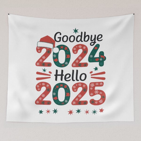 Item preview, Goodbye 2024, Hello 2025 designed and sold by BugiDesignArt.