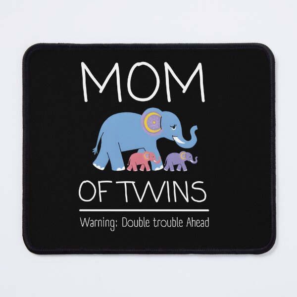 Item preview, Mom of twins Funny newborn saying for grandmothers - Adorable Elephant twins designed and sold by TheTimer.