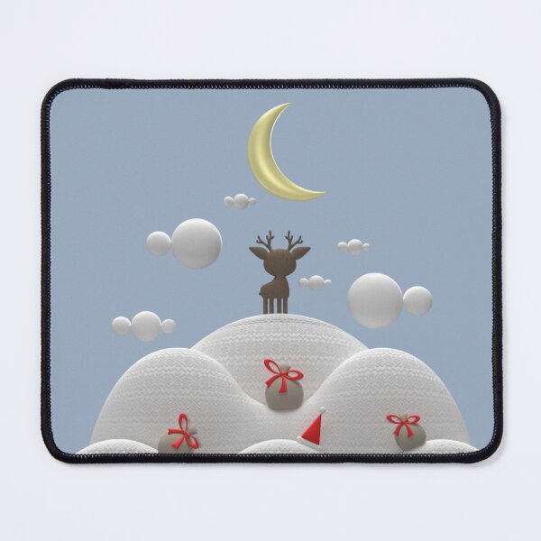 Item preview, Reindeer and Crescent Moon- 3D Snowy Landscape designed and sold by My-fake-places.