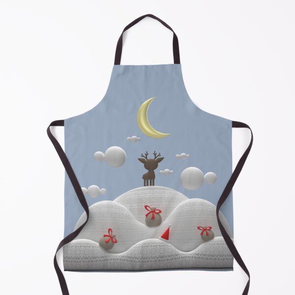 Item preview, Reindeer and Crescent Moon- 3D Snowy Landscape designed and sold by My-fake-places.