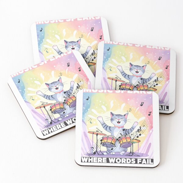 Item preview, Cat said Music Speaks where words fail designed and sold by Vibes-vintage.