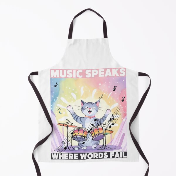 Item preview, Cat said Music Speaks where words fail designed and sold by Vibes-vintage.