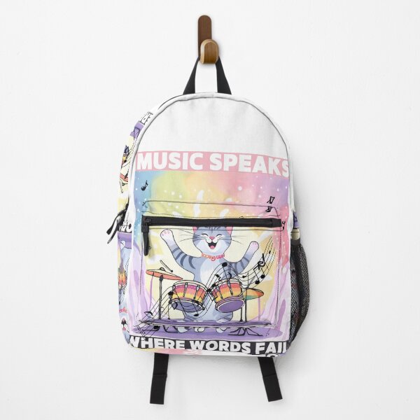 Item preview, Cat said Music Speaks where words fail designed and sold by Vibes-vintage.