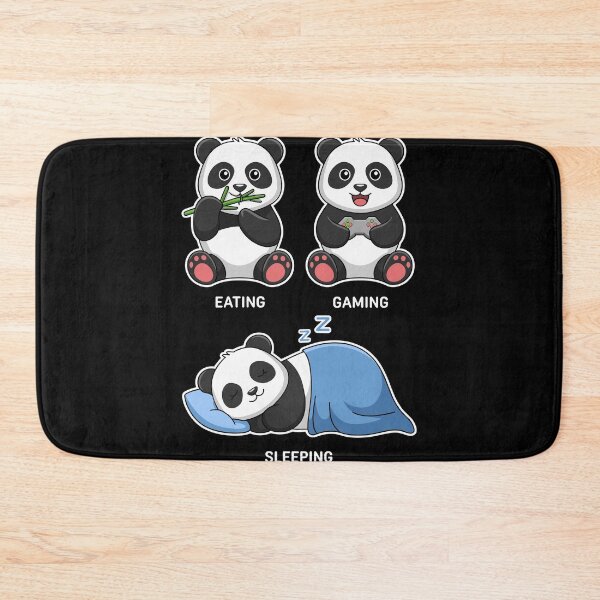 Item preview, Cute Panda Activities Eating Gaming Sleeping designed and sold by InsanseCreation.