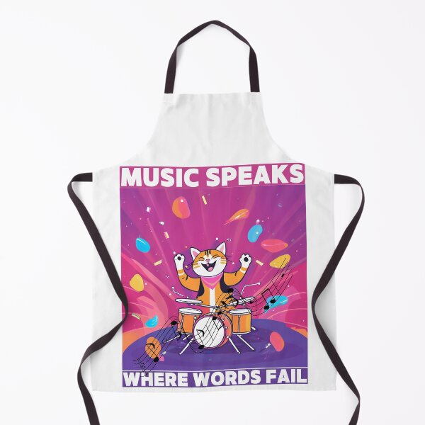 Item preview, Cat said Music Speaks where words fail designed and sold by Vibes-vintage.
