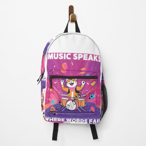 Item preview, Cat said Music Speaks where words fail designed and sold by Vibes-vintage.