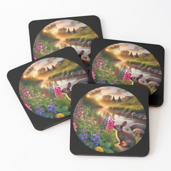 Item preview, Cute Rabbit loves flowers designed and sold by Dogandesighn.