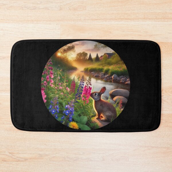 Item preview, Cute Rabbit loves flowers designed and sold by Dogandesighn.