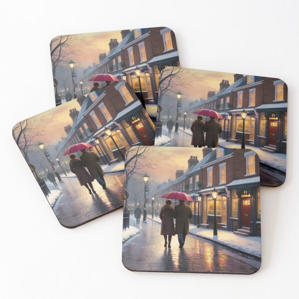 Artikelvorschau, Winter Twilight on London’s Cobblestone Paths entworfen und verkauft von BlareBlare.