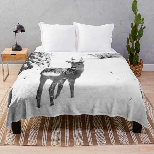 Item preview, Forward or backward where shoud I go. Roe deer bw designed and sold by Jouko Lehto Photography.