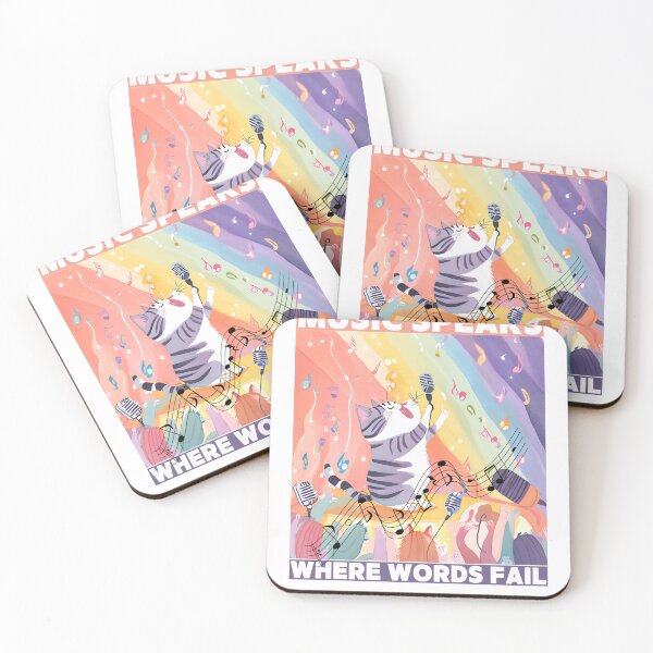 Item preview, Cat said Music Speaks where words fail designed and sold by Vibes-vintage.