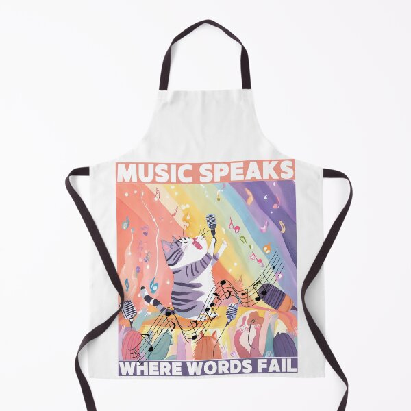 Item preview, Cat said Music Speaks where words fail designed and sold by Vibes-vintage.