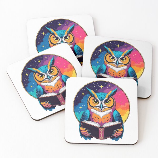 Item preview, Wise Magical Owl Reading a Book designed and sold by CraftyBloom.