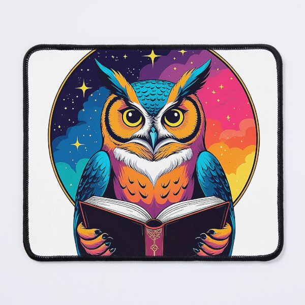 Item preview, Wise Magical Owl Reading a Book designed and sold by CraftyBloom.