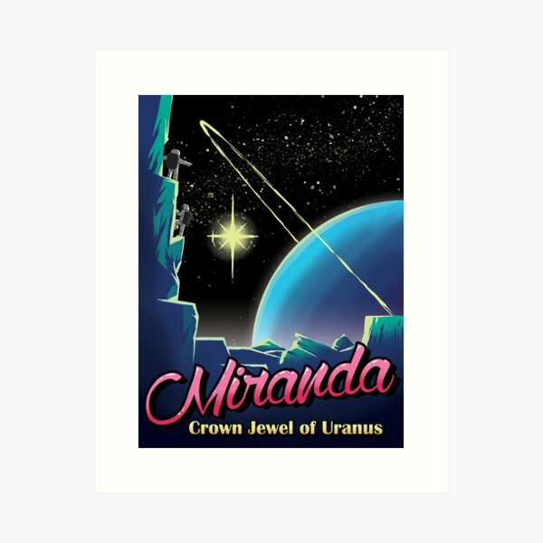 Item preview, Miranda: Crown Jewel of Uranus Tourism Poster designed and sold by GerrittMcThrill.