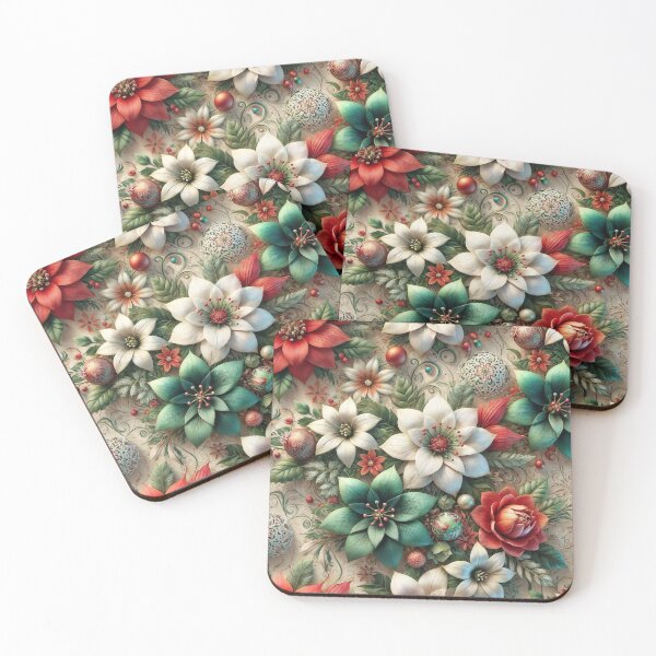 Item preview, Christmas Bloom Seamless Pattern - Festive Floral Art designed and sold by Best-Art-32.