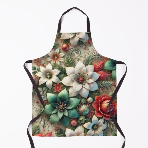 Item preview, Christmas Bloom Seamless Pattern - Festive Floral Art designed and sold by Best-Art-32.
