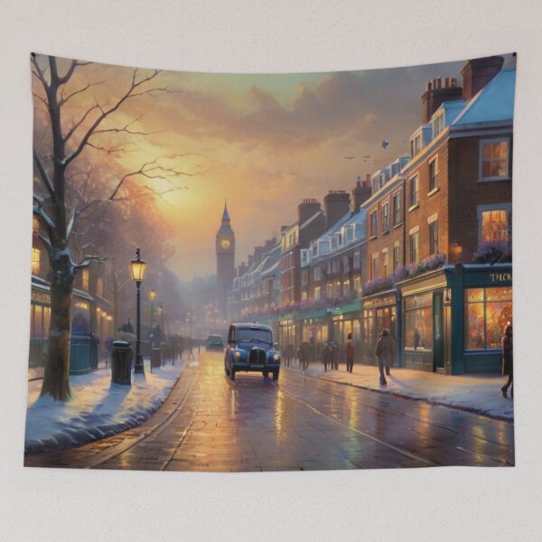Artikelvorschau, London Streets Blanketed in Winter’s Glow entworfen und verkauft von BlareBlare.