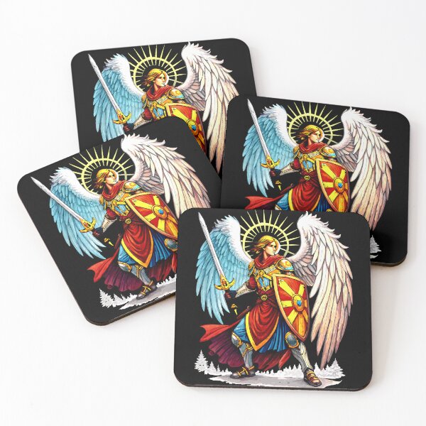 Item preview, Archangel Michael: Divine Warrior with Radiant Wings designed and sold by VikArtStudio.