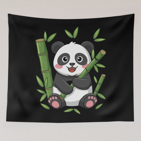 Item preview, Adorable Panda Eating Bamboo designed and sold by InsanseCreation.