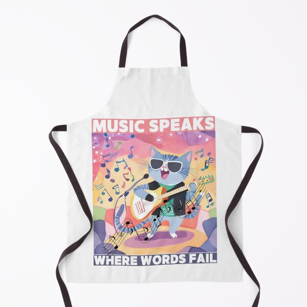 Item preview, Cat said Music Speaks where words fail designed and sold by Vibes-vintage.