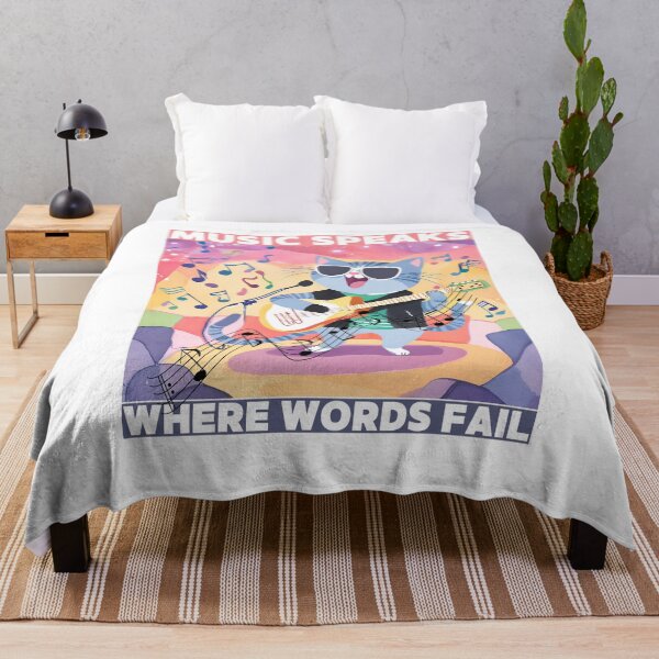 Item preview, Cat said Music Speaks where words fail designed and sold by Vibes-vintage.