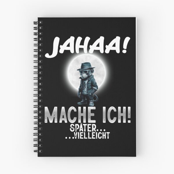 Item preview,  Jahaa Mache Mache Ich Später Vielleicht - Cool Affe Mit Mond  - Lustiges Zitat  designed and sold by Smix Pixels.
