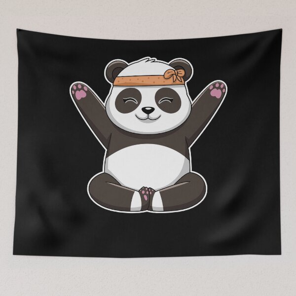 Item preview, Adorable Smiling Panda with Headband designed and sold by InsanseCreation.