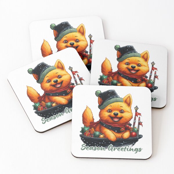 Item preview, Happy Fox Christmas designed and sold by BukkyStory.