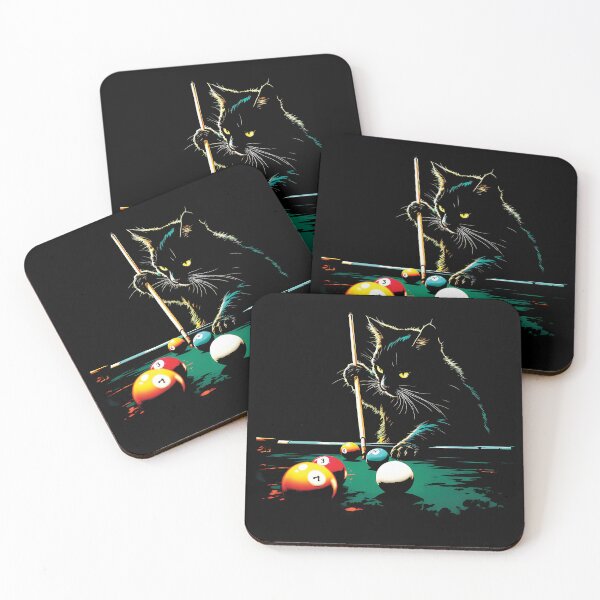 Item preview, Billiards Cat Playing Billiard designed and sold by wowwowmeow.