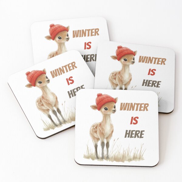 Item preview, Winter is Here with a Cute Deer	 designed and sold by BukkyStory.