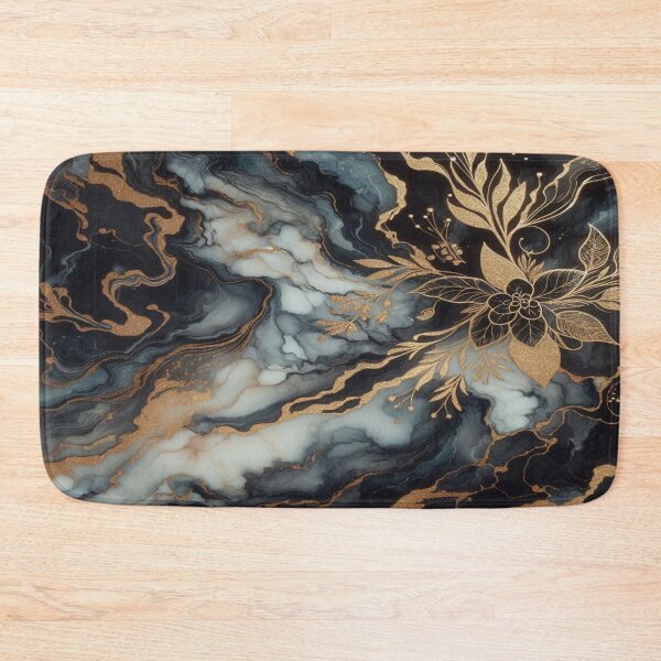Item preview, Dark and light grey marble with gold highlights – pure elegance and art designed and sold by FotoworldEdel.