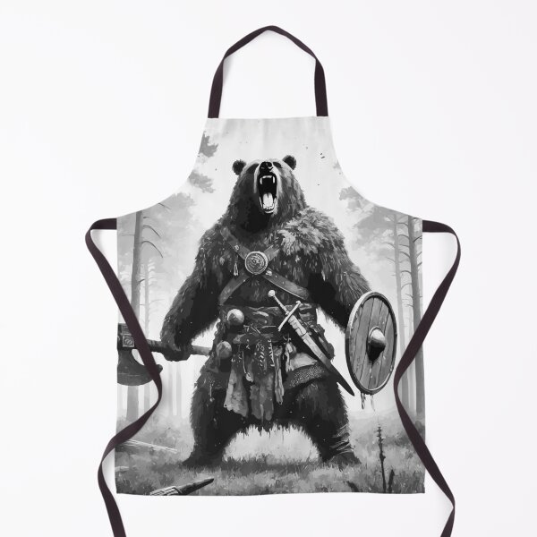 Item preview, Viking Bear Warrior Monochromatic designed and sold by TomFrontierArt.