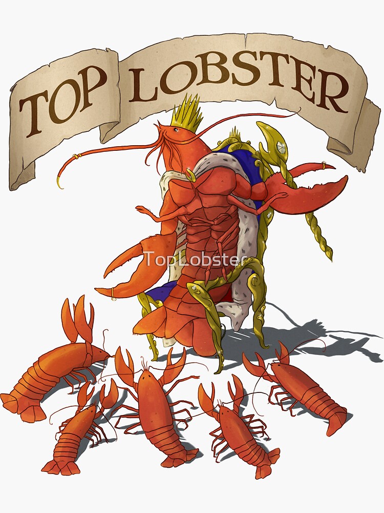 "Top Lobster" Sticker for Sale by TopLobster Redbubble