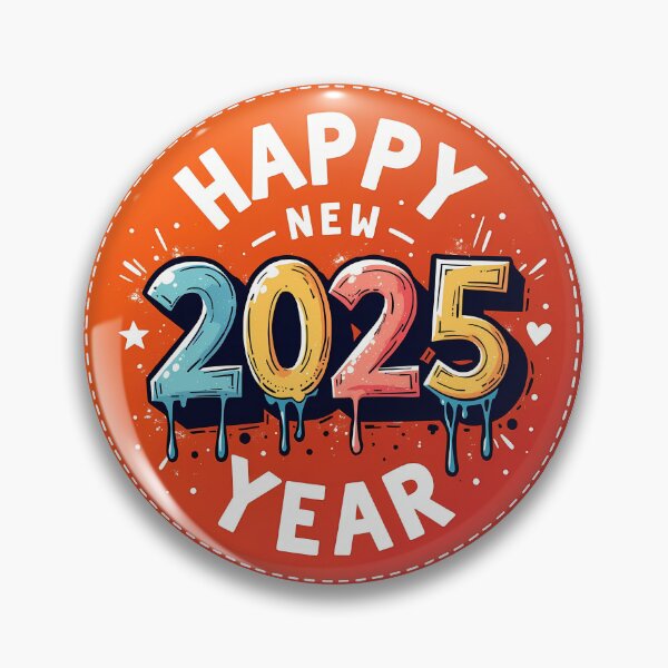 Item preview, Happy New Year 2025 vibrant text designed and sold by vartisvit.