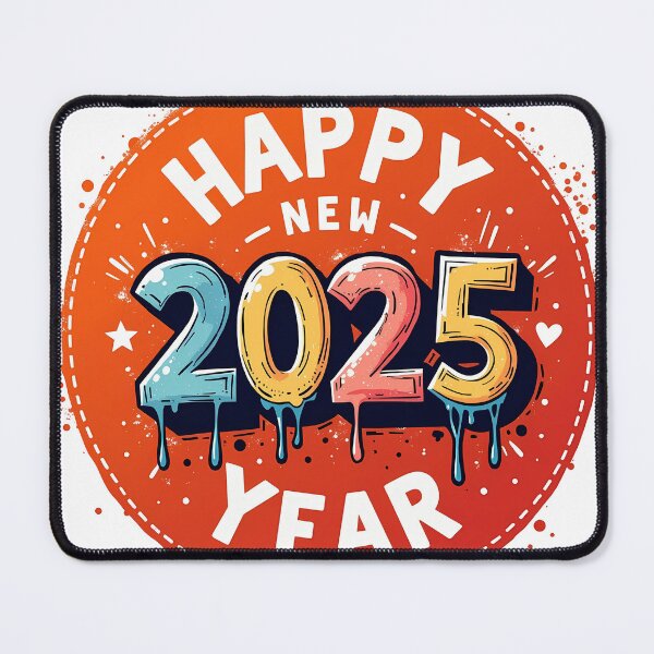 Item preview, Happy New Year 2025 vibrant text designed and sold by vartisvit.