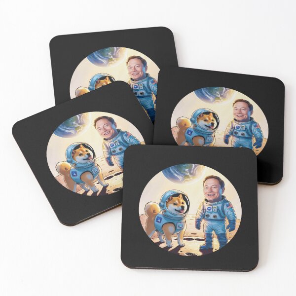 Item preview, Elon Musk and Doge on the moon  designed and sold by Fan Art Station .