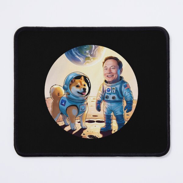 Item preview, Elon Musk and Doge on the moon  designed and sold by Fan Art Station .