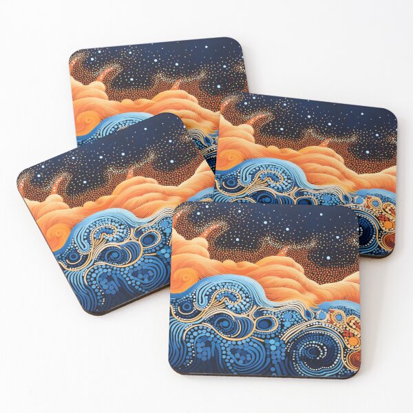 Item preview, Aboriginal Inspired Dot Art - Above The Night Sky designed and sold by GrinGalore.