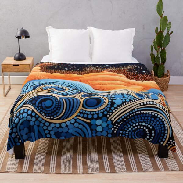Item preview, Aboriginal Inspired Dot Art - Above The Night Sky designed and sold by GrinGalore.