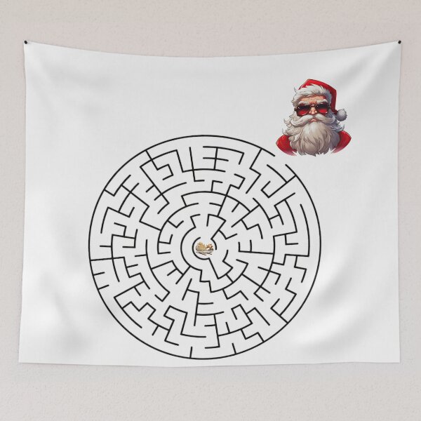 Item preview, Christmas Maze - Santa Claus & Sleigh (Cool Edition) designed and sold by nature. electrified..
