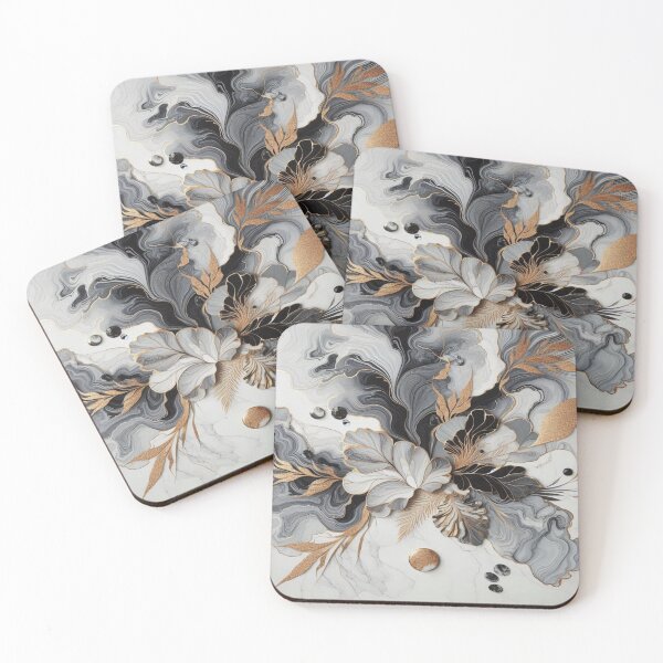 Item preview, Dark and light grey marble with gold highlights – pure elegance and art designed and sold by FotoworldEdel.