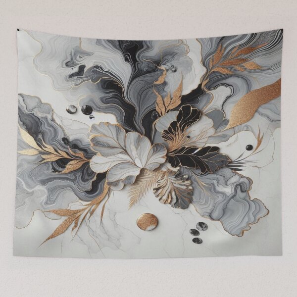 Item preview, Dark and light grey marble with gold highlights – pure elegance and art designed and sold by FotoworldEdel.