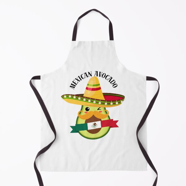 Item preview, kawaii mexican avocado with hat and mustache designed and sold by ZerpaGiovanna.