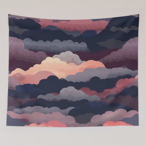 Item preview, Evening Cloudy Sunset Pattern designed and sold by bubblegoth.