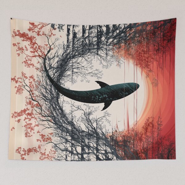 Item preview, Forest Whale. Surreal Eco dream imagery. designed and sold by Shoot-The-Moon.