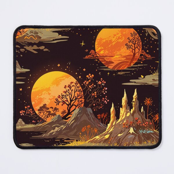 Item preview, Red sun and dark forest. designed and sold by PatDoArt.