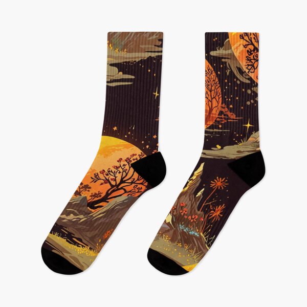 Item preview, Red sun and dark forest. designed and sold by PatDoArt.