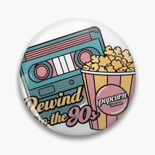 Item preview, Rewind to the 90s VHS and Popcorn designed and sold by InkBlvd.